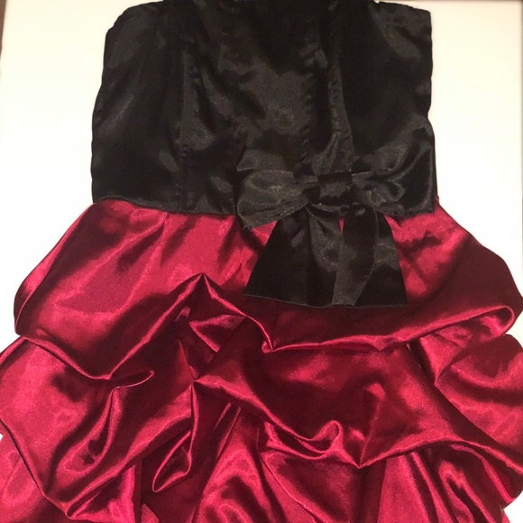 Satin Ruffled Dress - Picture 2 of 4